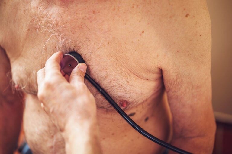 senior man check up with doctor